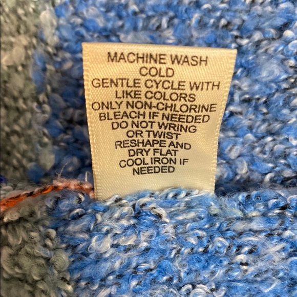 Women's Sincerely Jules Cardigan Medium Multicolor Boho Striped Open Sweater - Picture 9 of 9